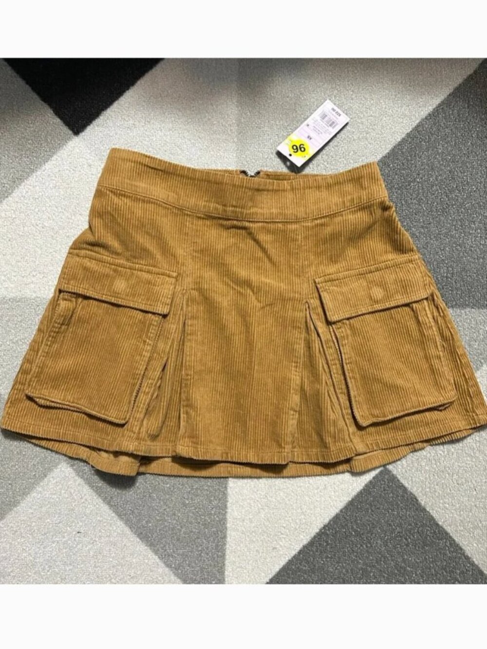 NWT Wild Fable Camel Corduroy Cargo Mini Skirt Women's XS‎